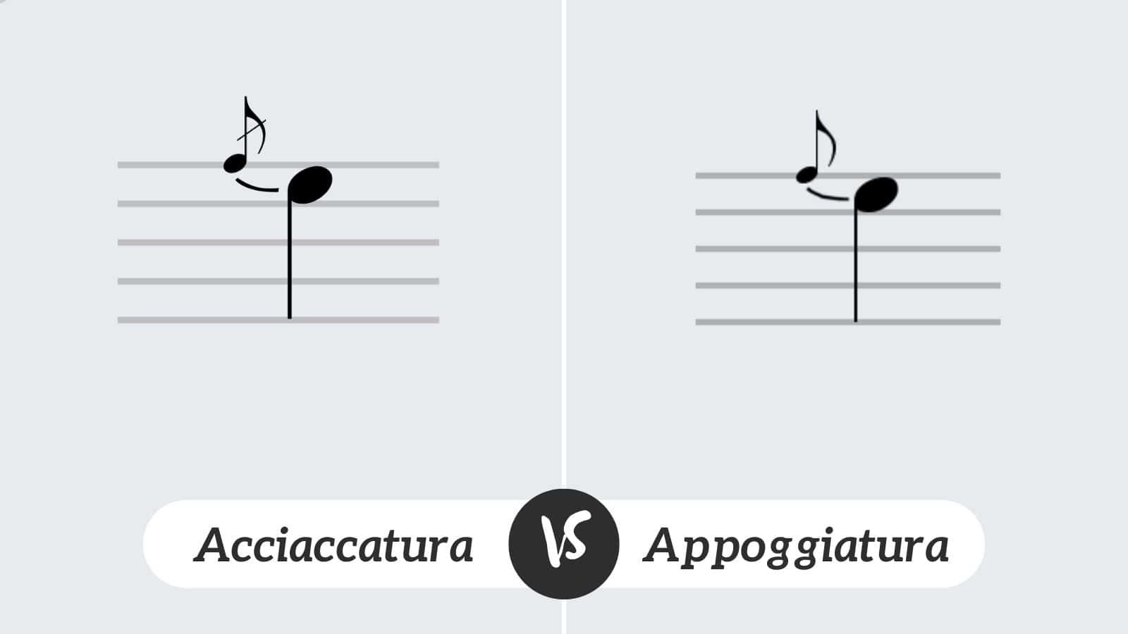 Acciaccatura vs Appoggiatura