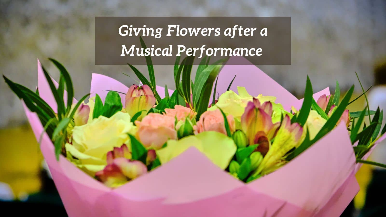 Giving Flowers After A Musical Performance