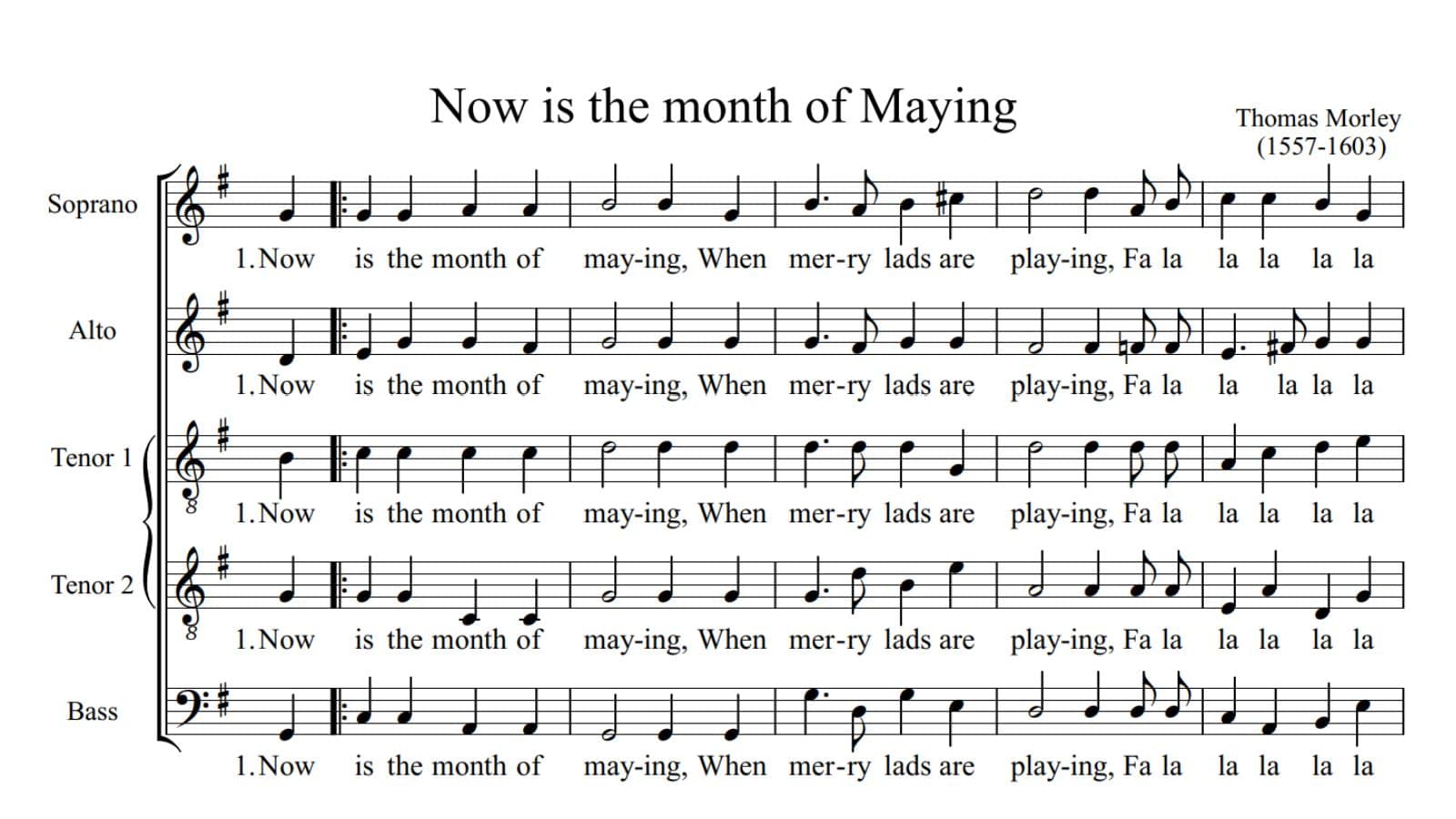 Opening of Now Is he Month of Maying