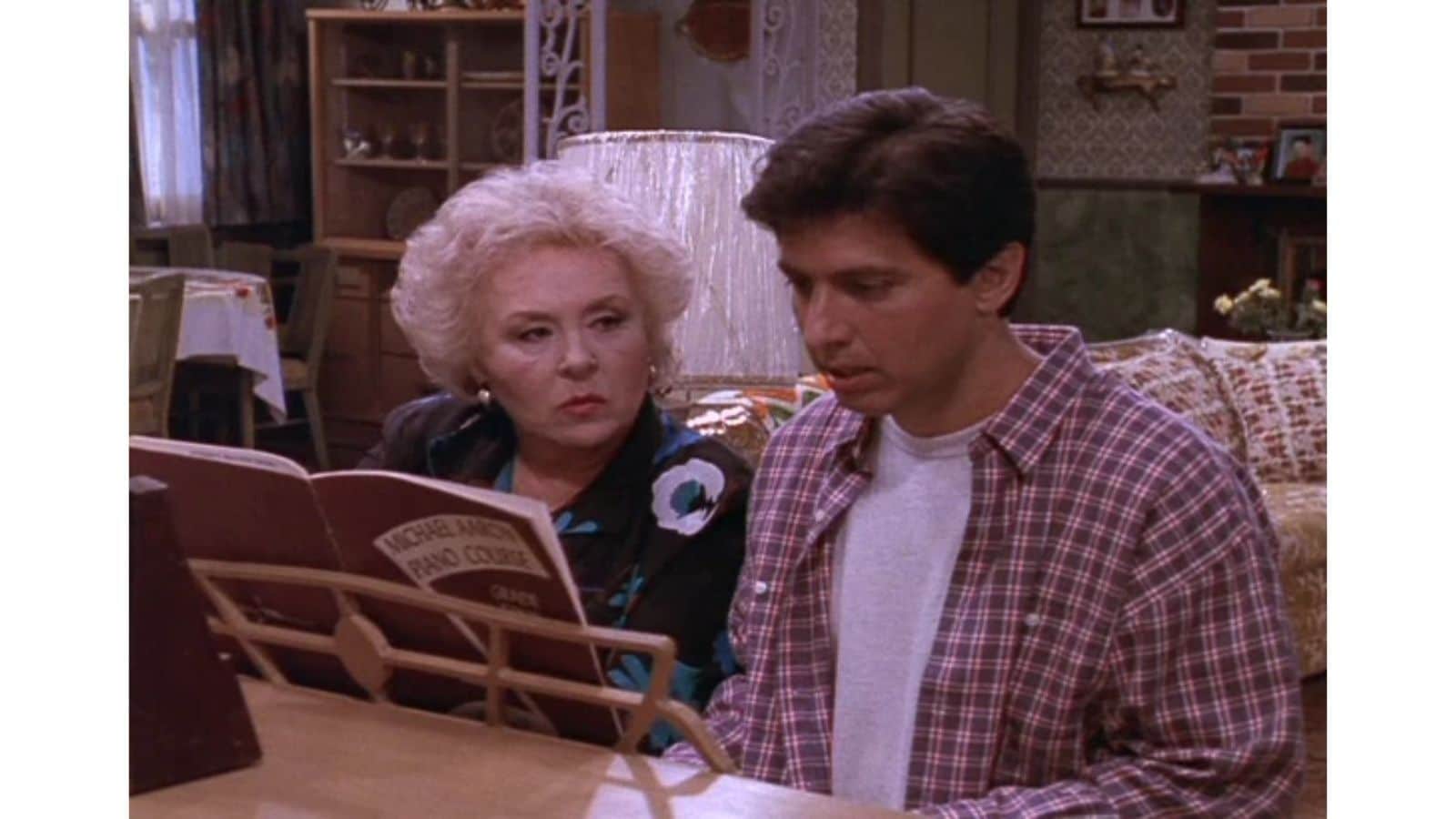 Screenshot from the show where Ray has a piano lesson with his mother, Marie