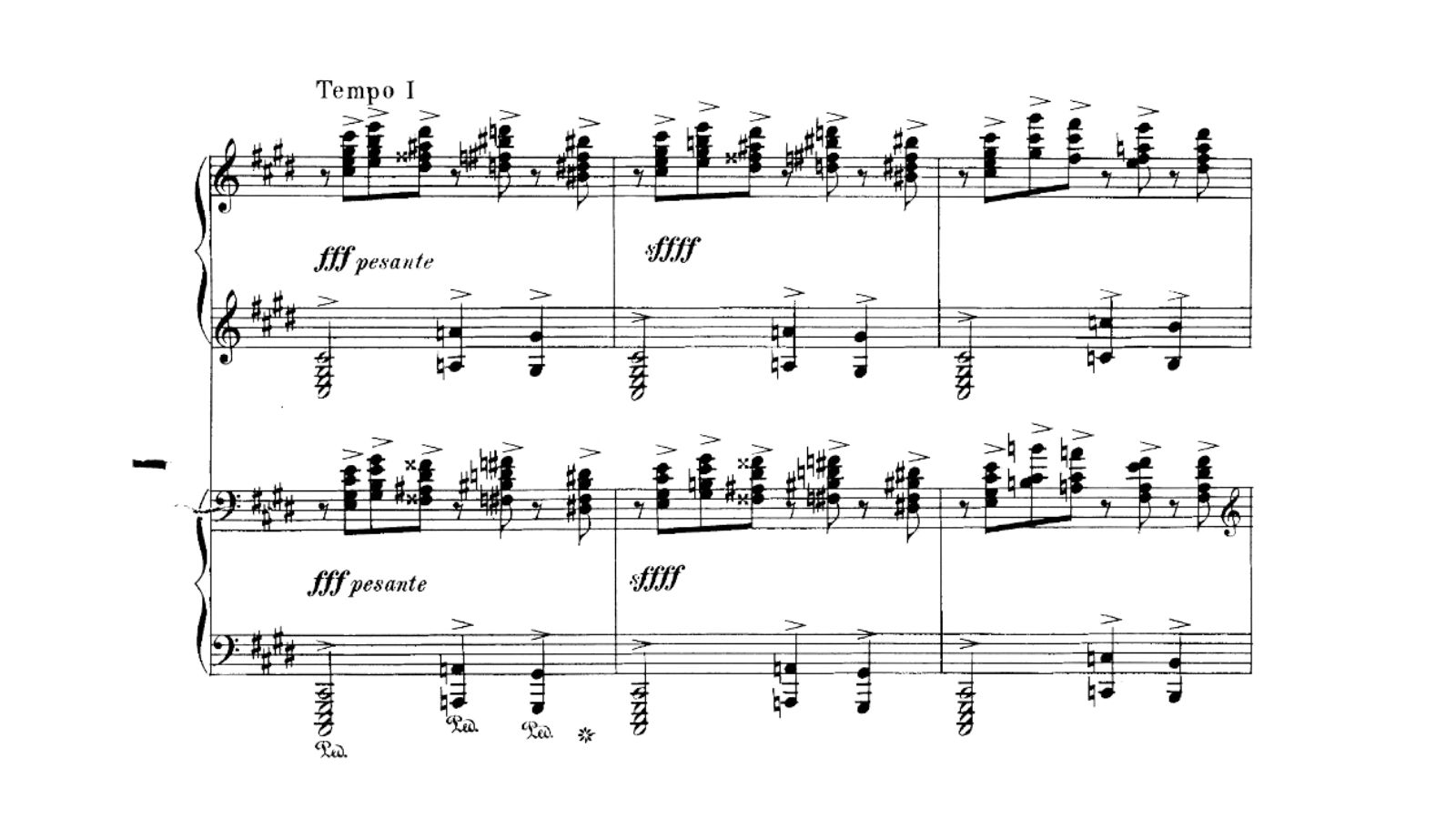 Final section of C sharp Minor Prelude