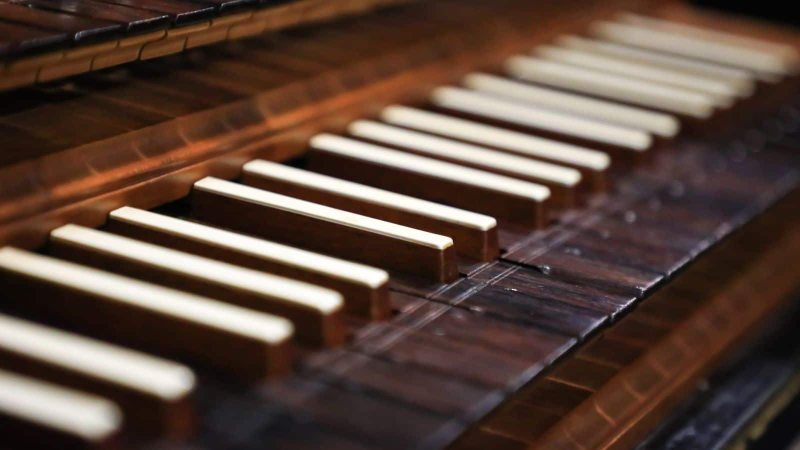 Harpsichord keyboard