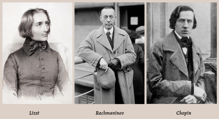 Lizst, Rachmaninov, and Chopin