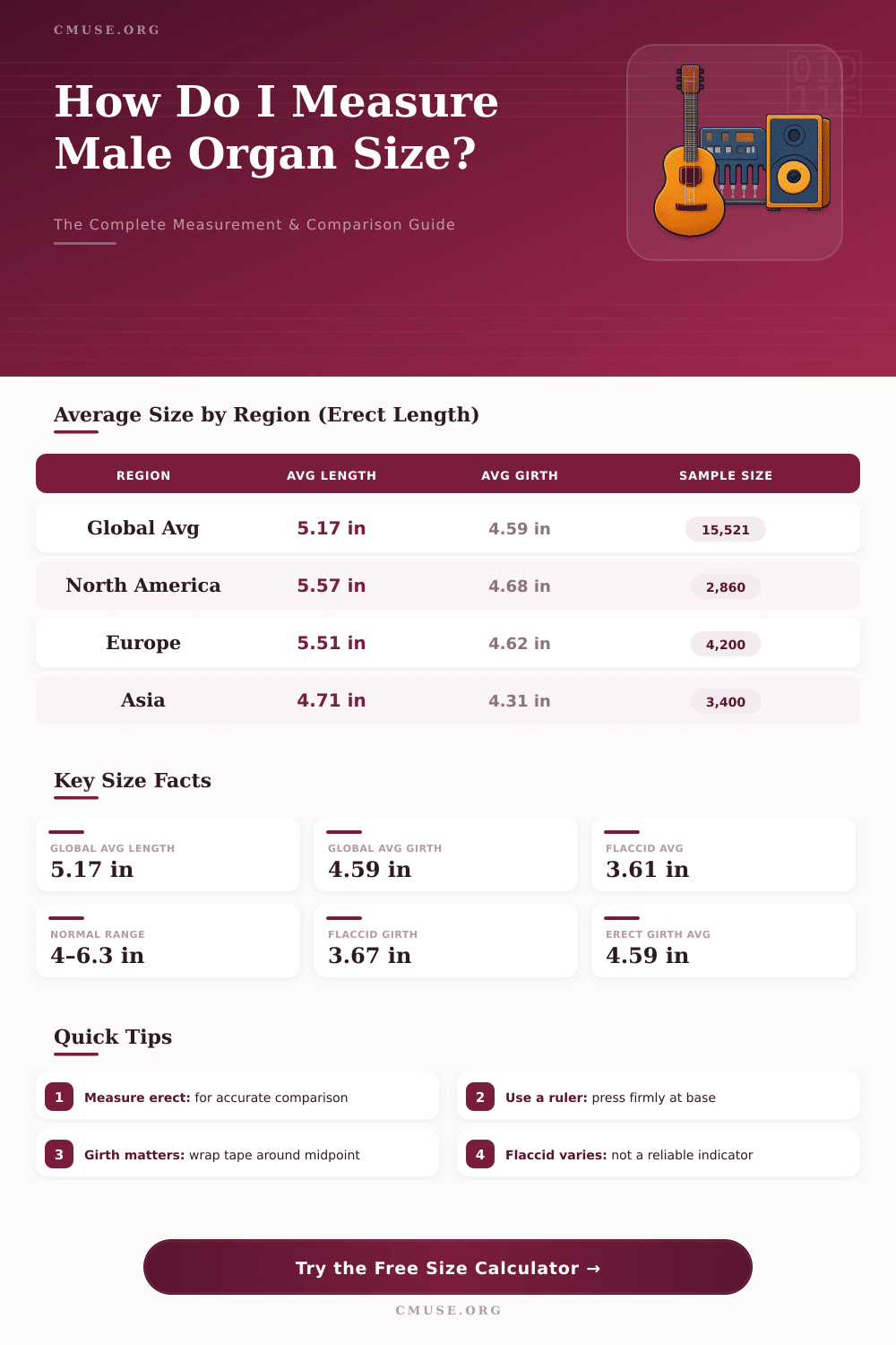 Male Organ Size Calculator: Measure & Compare Accurately