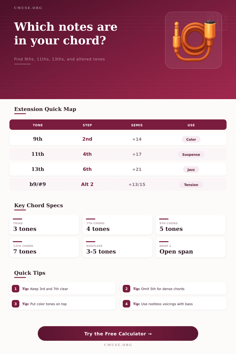 Chord Extension Calculator