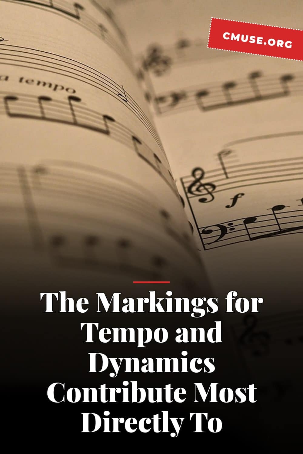 The Markings for Tempo and Dynamics Contribute Most Directly To